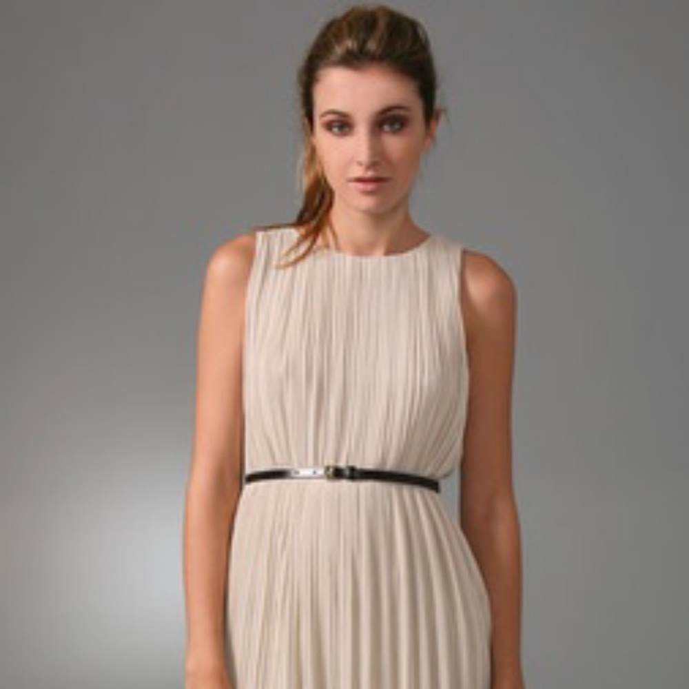 Theory pleated silk dress